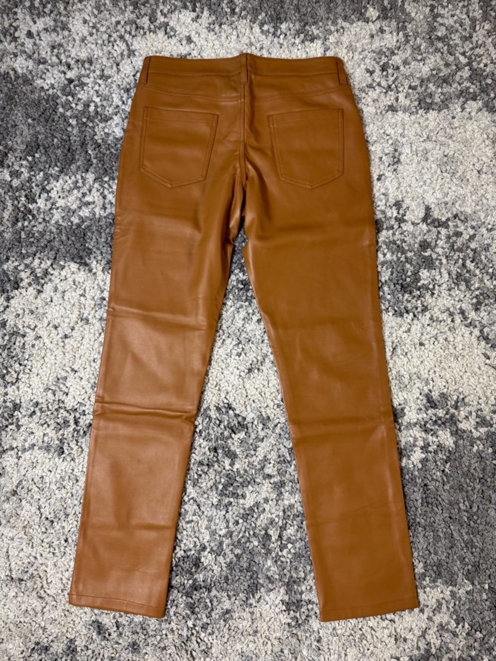 Fashion Nova Men, Men's Faux Leather Pants in Cognac Brown, US Size: 32x32 - Picture 6 of 7